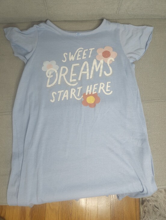 Carter's Other - Carter's Light Blue Graphic Tee with White and Light Pink Print
